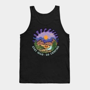 Vintage Retro Style Outdoor at Mountain Go Camping Stay Wild Tank Top
